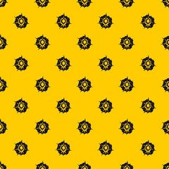 Fire explosion pattern seamless vector repeat geometric yellow for any design