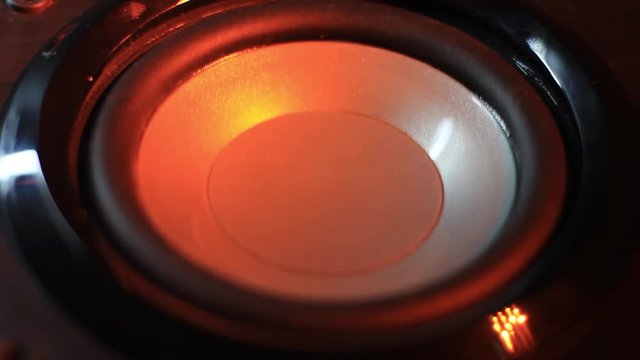 Bass Speaker Vibrating On The Beat 84 BPM