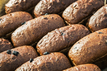 Fototapeta na wymiar freshly baked bread with a delicious crust. background of bakery products