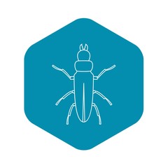 Beetle icon. Outline illustration of beetle vector icon for web