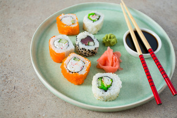 sushi rolls set