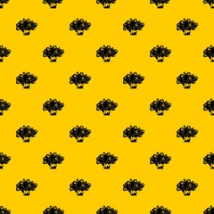High power explosion pattern seamless vector repeat geometric yellow for any design