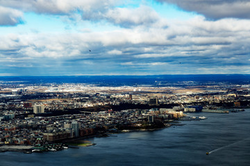 Fototapeta premium Jersey City Skyline from the Air