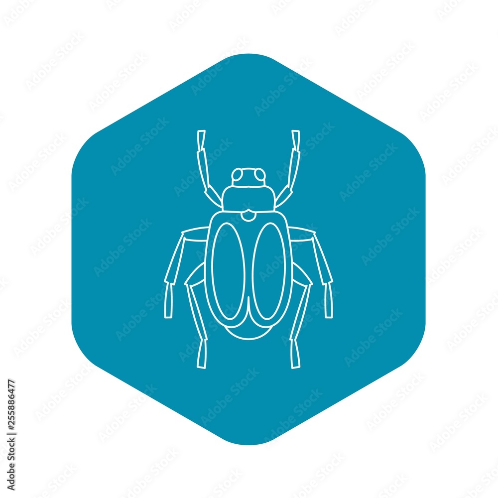 Poster beetle bug icon. outline illustration of beetle bug vector icon for web