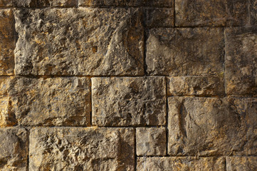 Steinmauer in grau gelb als Bildhintergrund