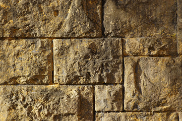 Steinmauer in grau gelb als Bildhintergrund