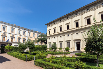 Building of Villa Farnesina in Trastavete district in city of Rome, Italy
