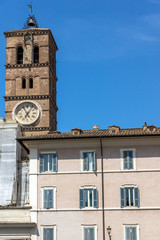 Fototapeta na wymiar Amazing view of Basilica of Our Lady in Trastevere in Rome, Italy
