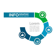 Vector iInfographic template for business, presentations, web design, 4 options.