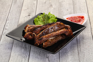 Roasted pork ribs