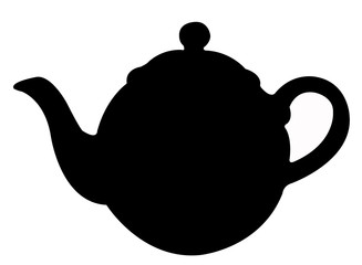 a tea pot silhouette vector
