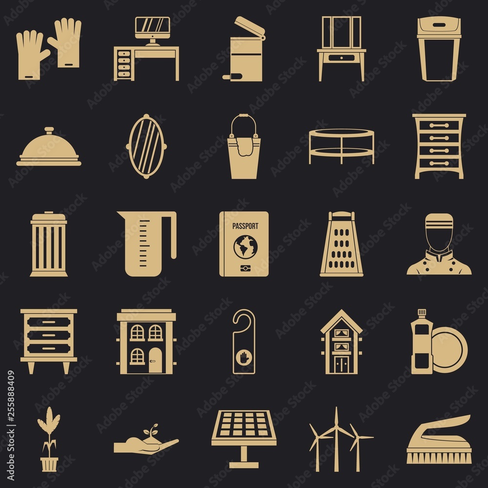 Poster Refinement icons set. Simple set of 25 refinement vector icons for web for any design