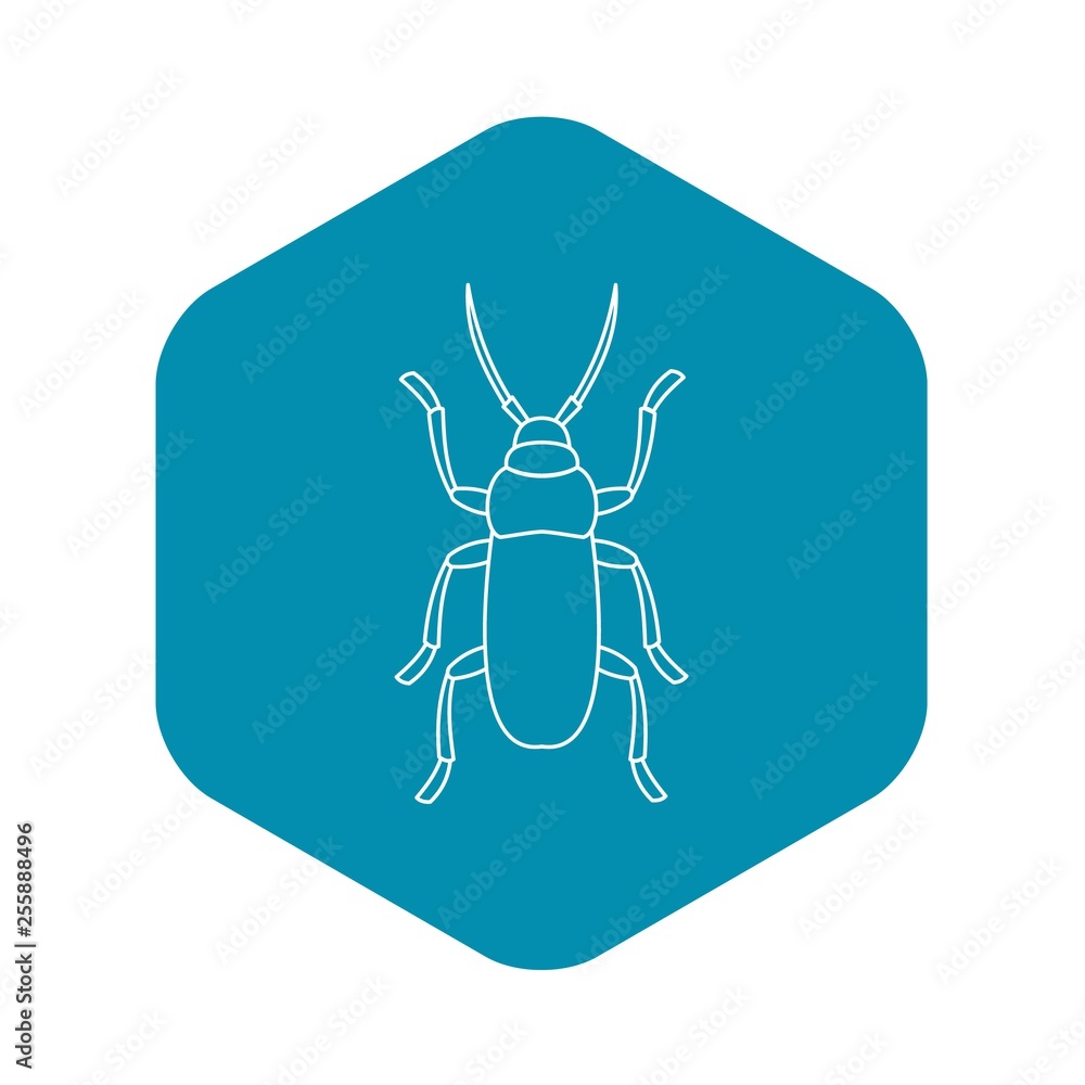Poster beetle bug icon. outline illustration of beetle bug vector icon for web