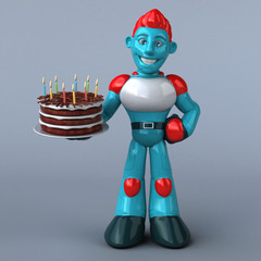 Red Robot - 3D Illustration