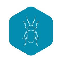Beetle bug icon. Outline illustration of beetle bug vector icon for web