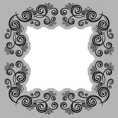 Vintage decorative calligraphic border