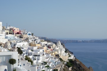 Oia build on the cliff of Santorini – beautiful view 