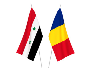 Romania and Syria flags