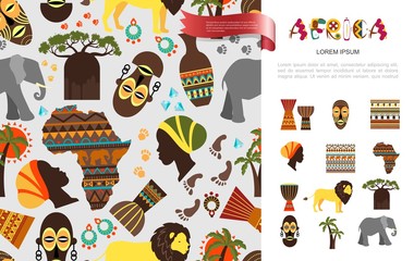 Flat African Ethnic Concept