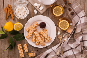 Puff pastry cookies. 