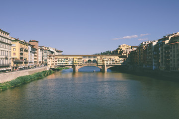 Obraz premium Panoramic view on Ponte Vecchio (Old Bridge)
