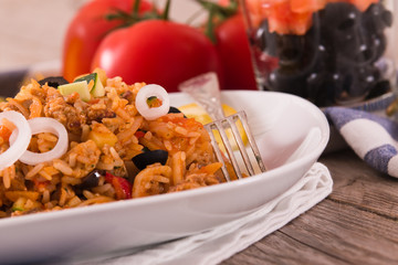 Gyros rice dish.