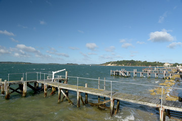 Ferry dock for Brownsea Island on Poole harbour, Dorset