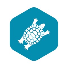 Turtle icon in simple style isolated vector illustration