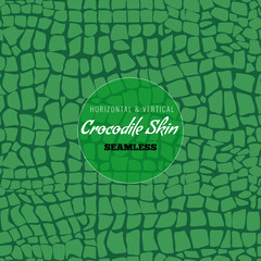 Reptile Alligator skin seamless pattern. Crocodile skin texture for textile design. Vector illustration.