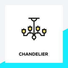 CHANDELIER LINE ICON SET