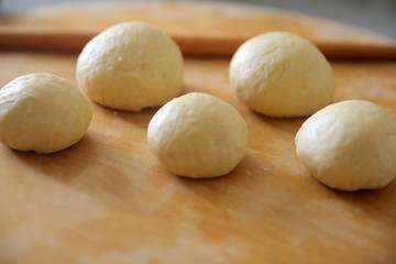 Yeast dough for pies, bakery preparation, wheat flour