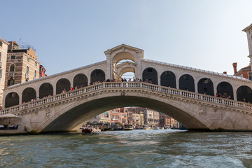 Panoramic view of Rialto Bridge (Ponte di Rialto)