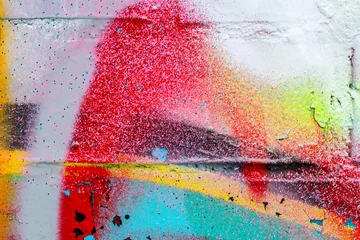 Acrylglasbilder Graffiti Graffiti gemalt auf einer Backsteinmauerbeschaffenheit.  © Eugene_Photo