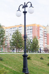 old cast iron street lamp