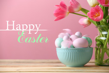 Beautiful greeting card for Easter celebration