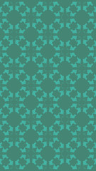 Ornate geometric pattern and two-tone abstract background