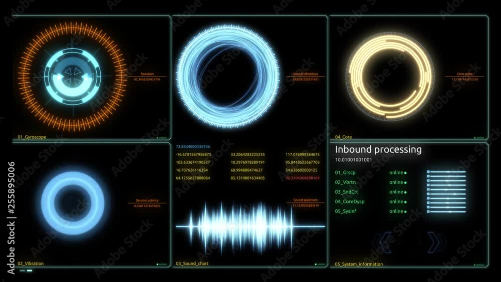Poster heads up display interface infographic. various animated infographics charts as hud head-up display,
