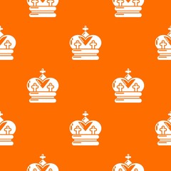 Crown pattern vector orange for any web design best