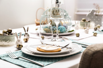 Table set for Easter celebration