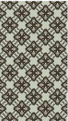 Ornate geometric pattern and two-tone abstract background