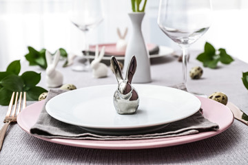 Table set for Easter celebration