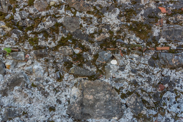 Ancient Byzantine Stone Wall Closeup