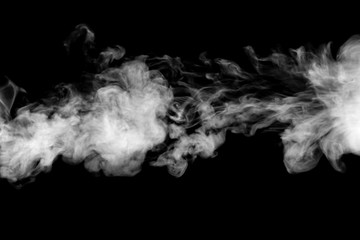 isolated smoke, abstract powder, water spray on black background, Out of focus