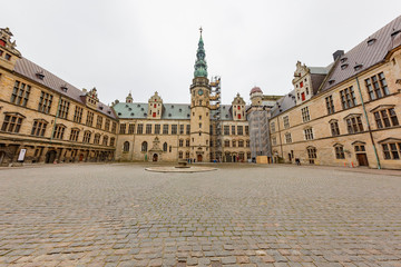 Fototapeta na wymiar Exterior view of the famous Kronborg Castle