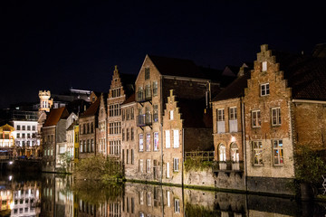 Nightview of Ghent, Belgium