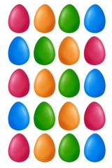 colored easter eggs