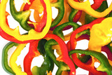 PPepper slices of three colours background
