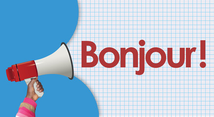 bonjour word and megaphone © nali