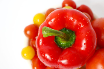 Colorful vegetables paprika tomato