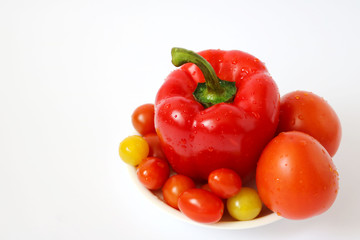 Colorful vegetables paprika tomato